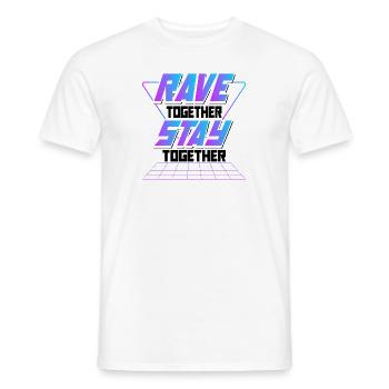 Raves Together Electronic Dance EDM DJ Club Music - Männer T-Shirt - Weiß - Vorne - AI Model Male 178 dark (178cm)