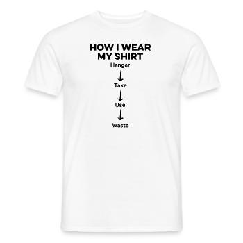 Wie ich mein Hemd trage Lustiges - Männer T-Shirt - Weiß - Vorne - AI Model Male 178 dark (178cm)