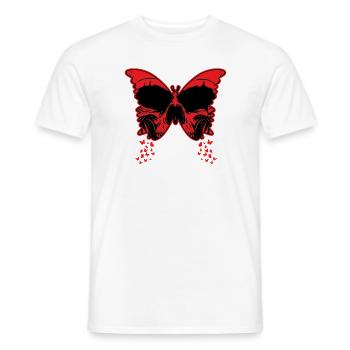 Squelette d’os du crâne de papillon gothique - T-shirt homme - blanc - Devant - AI Model Male 178 dark (178cm)