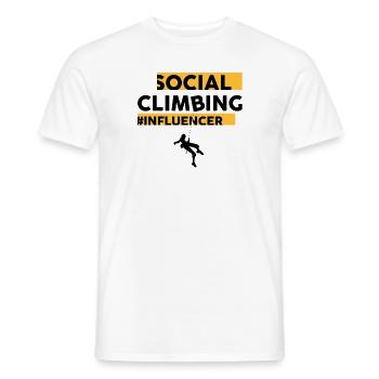 Social Media Influencer Social Climbing Meme - Men's T-Shirt - white - Front - AI Model Male 178 dark (178cm)
