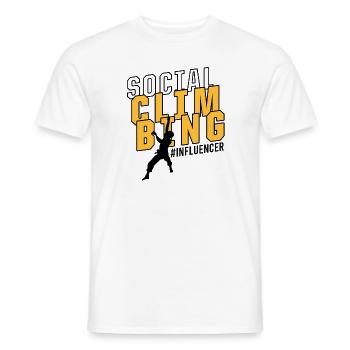 Social Media Influencer Social Climbing Meme - Men's T-Shirt - white - Front - AI Model Male 178 dark (178cm)