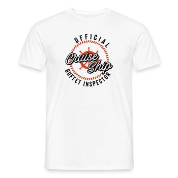 Lustiges Kreuzfahrtschiff Buffet Inspektor - Männer T-Shirt - Weiß - Vorne - AI Model Male 178 dark (178cm)