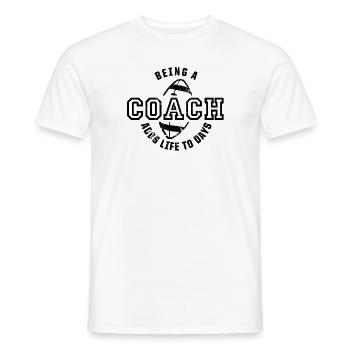 Football Being A Coach Adds Life To Days Sports - Men's T-Shirt - white - Front - AI Model Male 178 dark (178cm)