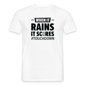 Fußball Wenn es regnet, erzielt er seine Punkte - Männer T-Shirt - Weiß - Vorne - AI Model Male 178 dark (178cm)