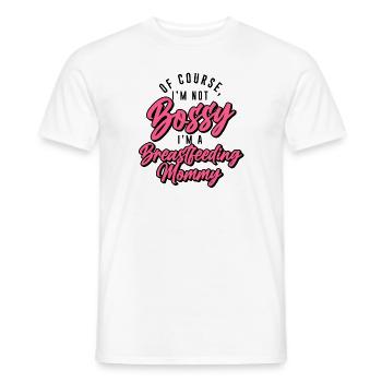 Silent Bossy Mère allaitante normalisée - T-shirt homme - blanc - Devant - AI Model Male 178 dark (178cm)