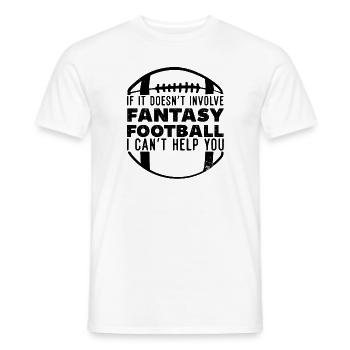 Le football Fantasy implique des joueurs de football sportif - T-shirt homme - blanc - Devant - AI Model Male 178 dark (178cm)