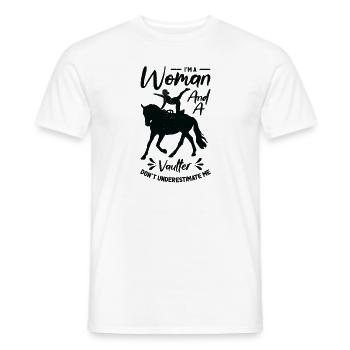 Equestrian Horse Vaulting Vaulter Horseback - Men's T-Shirt - white - Front - AI Model Male 178 dark (178cm)