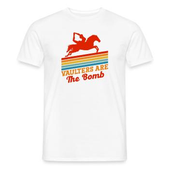 Pferdesport Voltigieren Bombenvoltigierer Reiten - Männer T-Shirt - Weiß - Vorne - AI Model Male 178 dark (178cm)