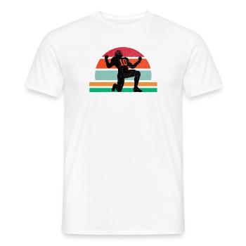 Retro Vintage American Football Sport - Männer T-Shirt - Weiß - Vorne - AI Model Male 178 dark (178cm)