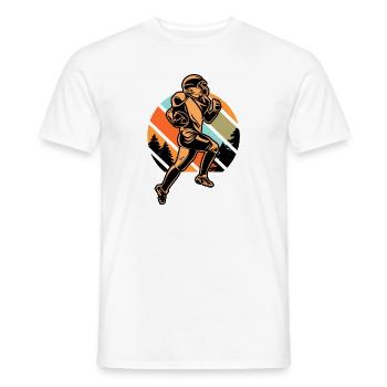 Retro Vintage American Football Sport - Männer T-Shirt - Weiß - Vorne - AI Model Male 178 dark (178cm)