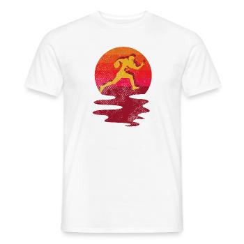 Retro Vintage American Football Sport - Männer T-Shirt - Weiß - Vorne - AI Model Male 178 dark (178cm)