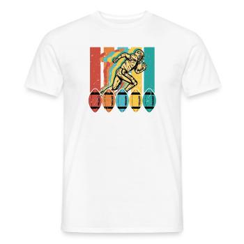 Retro Vintage American Football Sport - Männer T-Shirt - Weiß - Vorne - AI Model Male 178 dark (178cm)