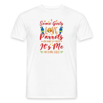 Ara Perroquet Propriétaire Filles Boire - T-shirt homme - blanc - Devant - AI Model Male 178 dark (178cm)