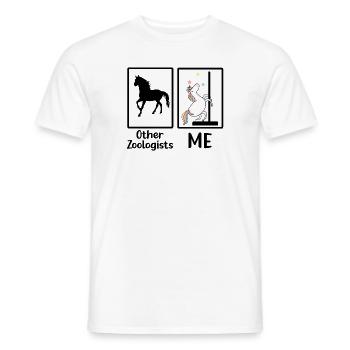 Zoologe Mythisches Einhorn Zootiere Zoologie - Männer T-Shirt - Weiß - Vorne - AI Model Male 178 dark (178cm)