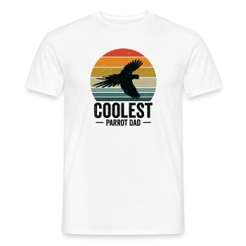 Macaw Cool Parrot Dad Pet Zoo Animal Birdwatcher - Men's T-Shirt - white - Front - AI Model Male 178 dark (178cm)
