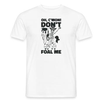 Halloween Cowboy Skeleton Foal Riding - T-shirt homme - blanc - Devant - AI Model Male 178 dark (178cm)