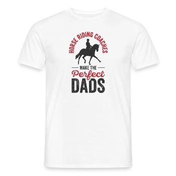 Reiten Reitlehrer Perfekter Vater Sporttrainer - Männer T-Shirt - Weiß - Vorne - AI Model Male 178 dark (178cm)