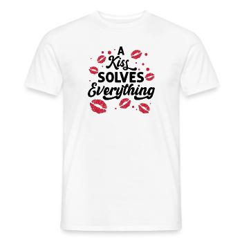 Problème Kissing Solution Relation Partenaire Baiser - T-shirt homme - blanc - Devant - AI Model Male 178 dark (178cm)