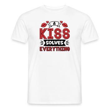 Problème Kissing Solution Relation Partenaire Baiser - T-shirt homme - blanc - Devant - AI Model Male 178 dark (178cm)