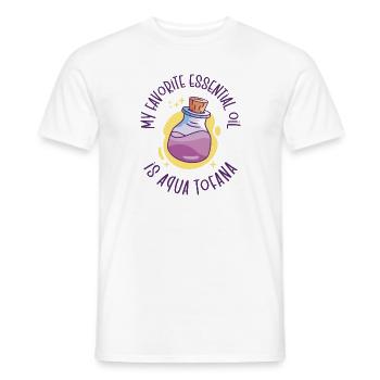 Aqua Tofana Conspiracy Theorist Essential Oil - Men's T-Shirt - white - Front - AI Model Male 178 dark (178cm)