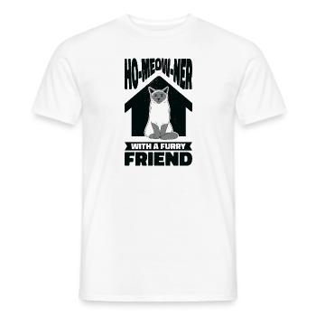 Neuer Hausbesitzer Miau Katze Katzenbesitzer - Männer T-Shirt - Weiß - Vorne - AI Model Male 178 dark (178cm)