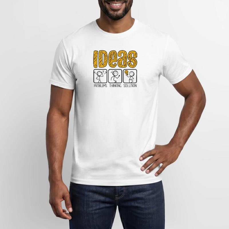 Problem Thinking Stick Figure Solution Thinker Men’s T-shirt