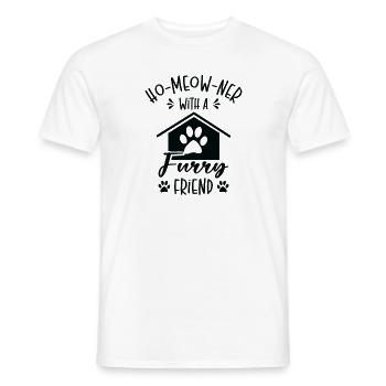 Neuer Hausbesitzer Miau Katze Katzenbesitzer - Männer T-Shirt - Weiß - Vorne - AI Model Male 178 dark (178cm)