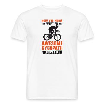 Lustige Radfahrer Radfahrer Fahrrad Fahrrad Berg - Männer T-Shirt - Weiß - Vorne - AI Model Male 178 dark (178cm)