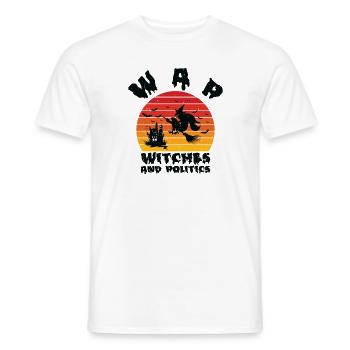 Halloween Politics Voting Witches Political - Men's T-Shirt - white - Front - AI Model Male 178 dark (178cm)