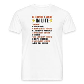 Chicken Agriculture Chicken Lovers Farming - Men's T-Shirt - white - Front - AI Model Male 178 dark (178cm)