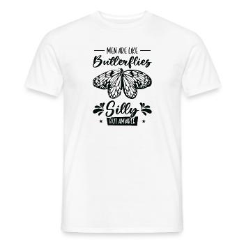 Himmlischer Schmetterling Silly Men - Männer T-Shirt - Weiß - Vorne - AI Model Male 178 dark (178cm)