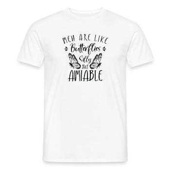 Himmlischer Schmetterling Silly Men - Männer T-Shirt - Weiß - Vorne - AI Model Male 178 dark (178cm)