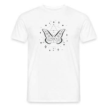 Himmlischer Schmetterling Line Art Insekt Fan - Männer T-Shirt - Weiß - Vorne - AI Model Male 178 dark (178cm)