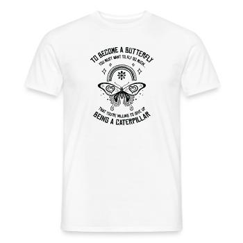 Butterfly Mystical Butterfly Lover Celestial Art - Men's T-Shirt - white - Front - AI Model Male 178 dark (178cm)