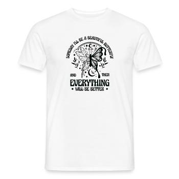 Himmlischer Schmetterling Mystische - Männer T-Shirt - Weiß - Vorne - AI Model Male 178 dark (178cm)