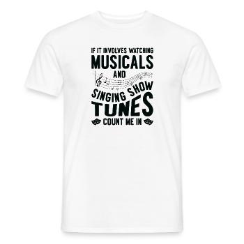Musical Singen Musikliebhaber Beobachten Broadway - Männer T-Shirt - Weiß - Vorne - AI Model Male 178 dark (178cm)