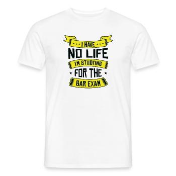 Studying Law Student Bar Exam Postgraduates Law - Men's T-Shirt - white - Front - AI Model Male 178 dark (178cm)