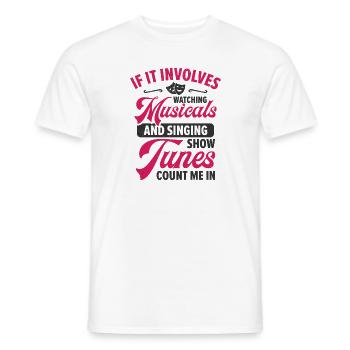 Musical Singen Musikliebhaber Beobachten Broadway - Männer T-Shirt - Weiß - Vorne - AI Model Male 178 dark (178cm)