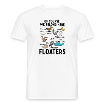Lustige Tiere Vögel Schwimmer Wir gehören hierher - Männer T-Shirt - Weiß - Vorne - AI Model Male 178 dark (178cm)