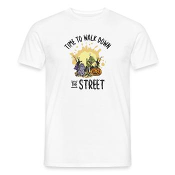 Retro Vintage Halloween Gruselige Laterne Horror - Männer T-Shirt - Weiß - Vorne - AI Model Male 178 dark (178cm)