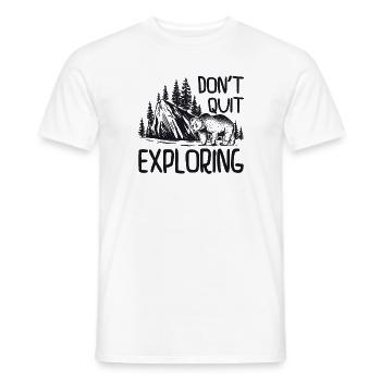 Erkundung Abenteurer Reisen Wandern Natur Wandern - Männer T-Shirt - Weiß - Vorne - AI Model Male 178 dark (178cm)