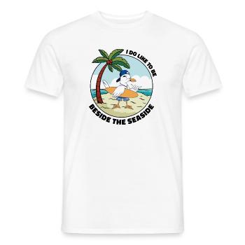 Seaside Beach Tourist Ocean Vacances d’été - T-shirt homme - blanc - Devant - AI Model Male 178 dark (178cm)