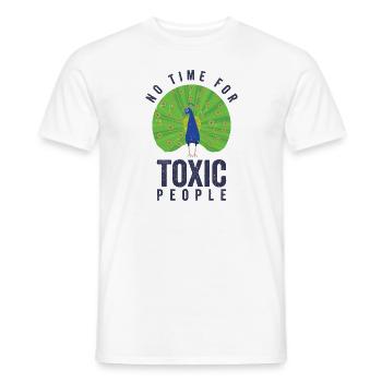 Pfau Positivität Pfau Fan Toxische Menschen Natur - Männer T-Shirt - Weiß - Vorne - AI Model Male 178 dark (178cm)