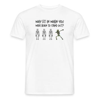 Colorful Skeleton Dabbing Support Autism Awareness - Men's T-Shirt - white - Front - AI Model Male 178 dark (178cm)