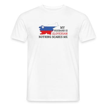 Rien ne me fait peur mari slovène - T-shirt homme - blanc - Devant - AI Model Male 178 dark (178cm)