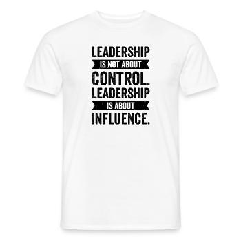 Leadership Wisdom Quotes Leader Inspire Motivator - Men's T-Shirt - white - Front - AI Model Male 178 dark (178cm)