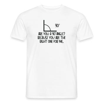 Mathematik Rechter Winkel Cheesy Pun Math Geek - Männer T-Shirt - Weiß - Vorne - AI Model Male 178 dark (178cm)