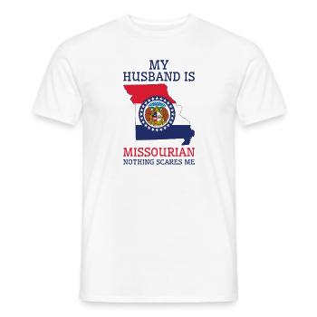 Nothing Scares Me Missourian Husband Missouri - Men's T-Shirt - white - Front - AI Model Male 178 dark (178cm)