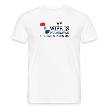 Rien ne me fait peur Femme paraguayenne Paraguay - T-shirt homme - blanc - Devant - AI Model Male 178 dark (178cm)