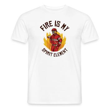 Fire Fireman Firefighter Firewomen - Men's T-Shirt - white - Front - AI Model Male 178 dark (178cm)